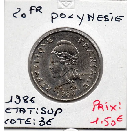 Polynésie Française 20 Francs 1986 Sup, Lec 102 pièce de monnaie