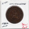 Cochinchine 1 centime 1884 A faisceau TB, Lec 14 pièce de monnaie