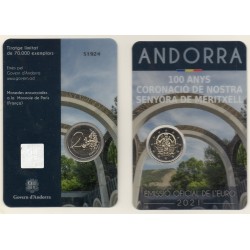 2 euros commémorative Andorre 2021 Notre Dame de Meritxell piece de monnaie €