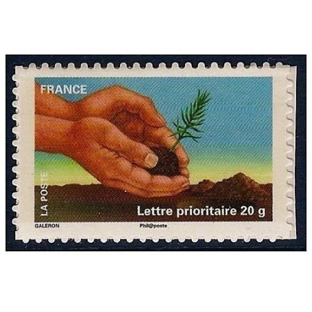 Autoadhésif Yvert No 526A Timbre Pro entreprise Jeune Arbre papier blanc