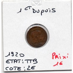 1 centime Dupuis 1920 TTB, France pièce de monnaie