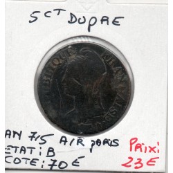 5 centimes Dupré An 7/5 A/R paris B, France pièce de monnaie