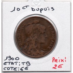 10 centimes Dupuis 1900 TB, France pièce de monnaie