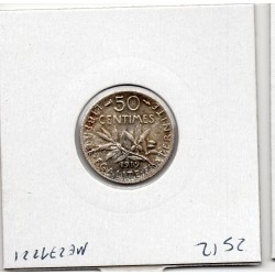 50 centimes Semeuse Argent 1919 FDC, France pièce de monnaie