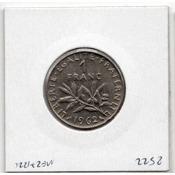 1 franc Semeuse Nickel 1962 TTB, France pièce de monnaie