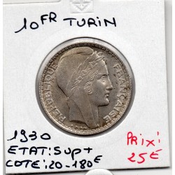 10 francs Turin Argent 1930 Sup+, France pièce de monnaie