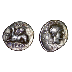 Thrace, Abdera Drachme argent (-336 à -311) Magistrat Ipponaktos