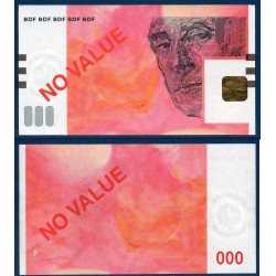Echantillon du 100 francs non numéroté SPL Billet de la banque de France