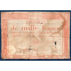 Assignat 1000 francs  18 Nivose an 3 B- signature Fleuriel