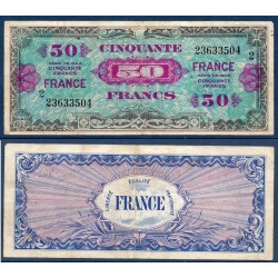50 Francs France série 2 TB 1945 Billet du trésor Central