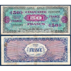 50 Francs France sans série TB 1945 Billet du trésor Central