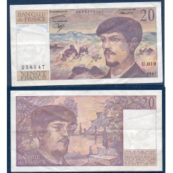 20 Francs Debussy TTB 1987 Billet de la banque de France