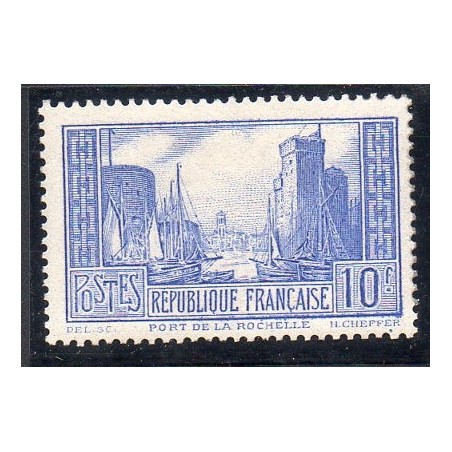 Timbre France Yvert No 261b Port de la rochelle Outremer Type I neuf **