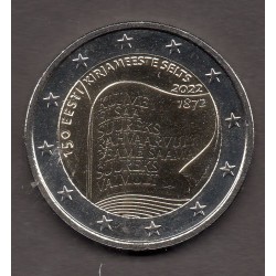 2 euro commémorative Estonie 2022 Société des lettrés estoniens piece de monnaie €