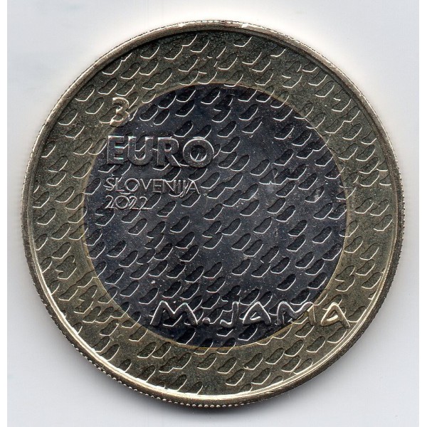 Pièce 3 euros Slovénie 2022 Matija Jama