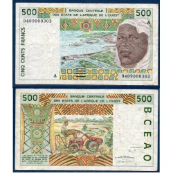 BCEAO Pick 110Ad pour la Cote d'Ivoire, Billet de banque de 1000 Francs CFA 1994