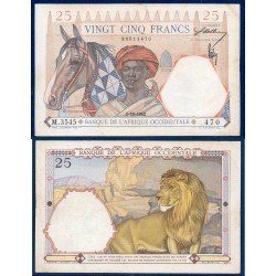 AOF Pick 27, Sup- Billet de banque de 25 Francs CFA 1.10.1942