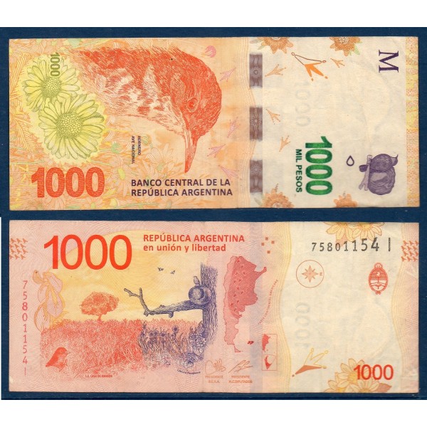Argentine Pick N°366, TTB Billet de banque de 1000 Pesos 2017