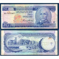 Barbade Pick N°30a, Billet de banque de 2 dollars 1980