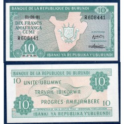 Burundi Pick N°33a, Billet de banque de 20 Francs 1981-1983