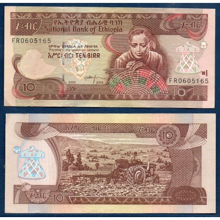 Ethiopie Pick N°48e, TTB Billet de banque de 10 Birr 2008