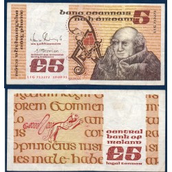Irlande Pick N°71e, TTB Billet de banque de 5 livres 1988-1993