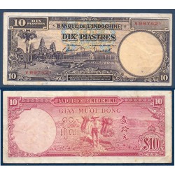 Indochine Pick N°80, TTB Billet de banque de 10 piastres 1947