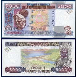 Guinée Pick N°38, Neuf Billet de banque de 5000 Francs 1998