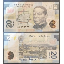 Mexique Pick N°122ag, TTB Billet de Banque de 20 pesos 24.8.2017