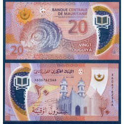 Mauritanie Pick N°22A, Billet de banque de 20 Ouguiya 2020