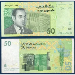 Maroc Pick N°69a, TTB Billet de banque de 50 Dirhams 2002