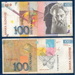 Slovénie Pick N°14a, TB Billet de banque de 100 Tollarjev 1992