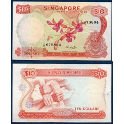 Singapour Pick N°3c, TTB Billet de banque de 10 Dollars 1967-1973