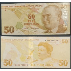 Turquie Pick N°225b, TTB Billet de banque de 50 Lira 2009