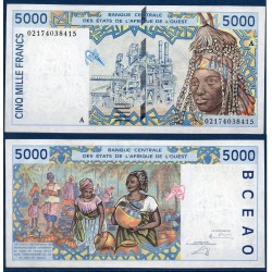 BCEAO Pick 113Al pour la Cote d'Ivoire, Billet de banque de 5000 Francs CFA 2002