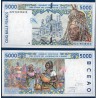 BCEAO Pick 113Al pour la Cote d'Ivoire, Billet de banque de 5000 Francs CFA 2002