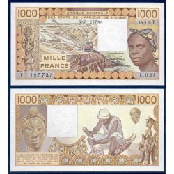 BCEAO Pick 807Tj pour le Togo, Neuf Billet de banque de 1000 Francs CFA 1990