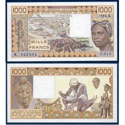 BCEAO Pick N°707Kg pour le Senegal, Billet de banque de 1000 Francs CFA 1986