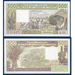 BCEAO Pick 405Da pour le Mali, Neuf Billet de banque de 500 Francs CFA 1988