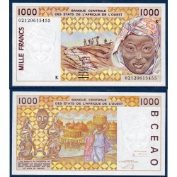 BCEAO Pick N°711Kl neuf pour le Senegal, Billet de banque de 1000 Francs CFA 2002