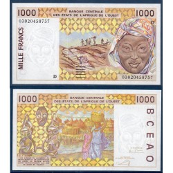 BCEAO Pick 411Dm pour le Mali, Neuf Billet de banque de 1000 Francs CFA 2003