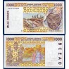 BCEAO Pick N°111Ae neuf pour le Cote d'Ivoire, Billet de banque de 1000 Francs CFA 1995