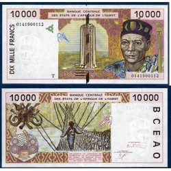 BCEAO Pick 814Tj pour le Togo, Neuf Billet de banque de 10000 Francs CFA 2001