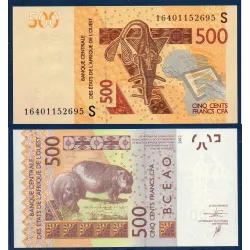 BCEAO Pick 919Se pour la Guinée Bissau, Neuf Billet de banque de 500 Francs CFA 2016