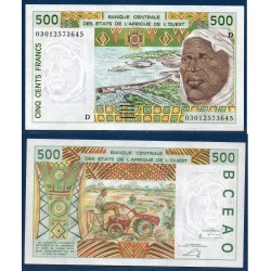 BCEAO Pick 410Dn pour le Mali, Neuf Billet de banque de 500 Francs CFA 2003