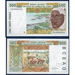 BCEAO Pick 110Ae pour la Cote d'Ivoire, Neuf Billet de banque de 1000 Francs CFA 1995
