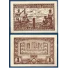 AOF P.34a, TTB Billet de banque de 1 Francs CFA 1944 pecheurs