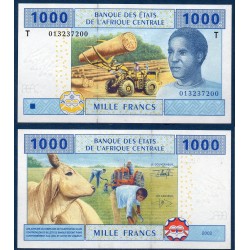 Afrique Centrale Pick 107Ta pour le Congo, Billet de banque de 1000 Francs CFA 2002