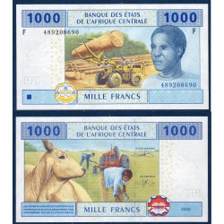 Afrique Centrale Pick 507Fc pour la Guinée, Billet de banque de 1000 Francs CFA 2002
