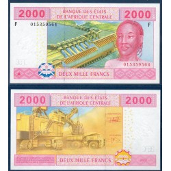 Afrique Centrale Pick 508Fa pour la Guinée, Billet de banque de 2000 Francs CFA 2002